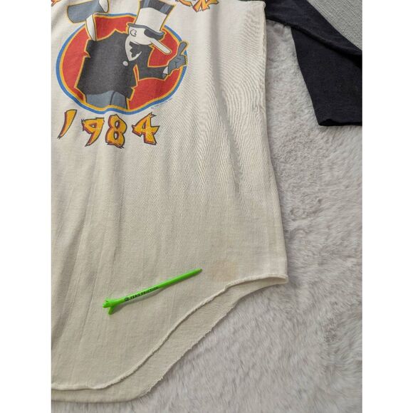 Vintage Van Halen 1984 Tour baseball shirt 3/4 Sleeve S Small 80's Vtg *Flaws - Picture 5 of 12